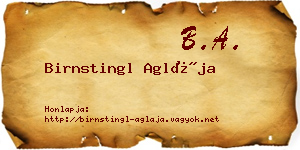 Birnstingl Aglája névjegykártya